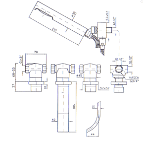 Zucchetti Aguablu Bathroom Shower Taps
