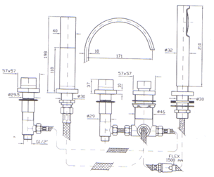 Zucchetti Aguablu Bathroom Shower Taps