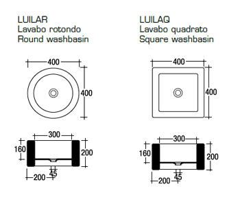 Vitruvit Lui & Lei Countertop Bathroom Basins