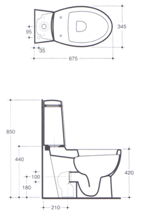 Simas LFT Close Coupled Toilet