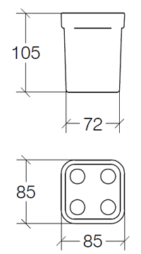 Lineabeta Curva Toothbrush Holders