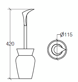 Lineabeta Skoati Toilet Brush Holders