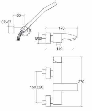 Lineabeta Crui Bathroom Showers