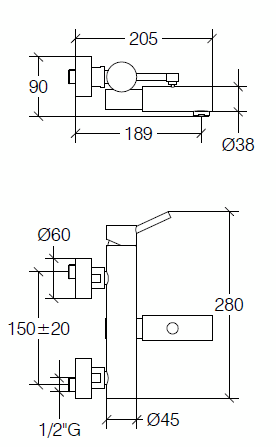 Lineabeta Linea Shower Taps