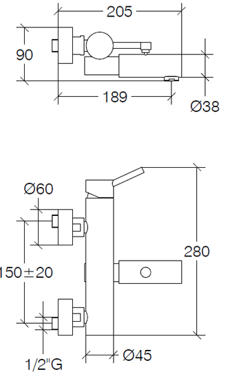 Lineabeta Linea Shower Taps