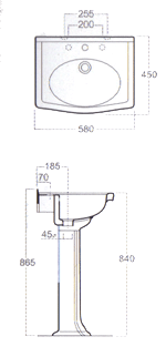 Simas Londra Traditional Bathroom Sinks