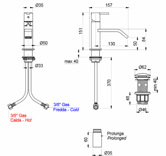 Antonio Lupi Bikappa Bathroom Taps