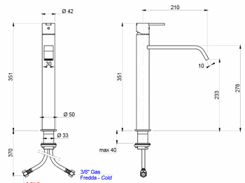 Antonio Lupi Bikappa Bathroom Taps