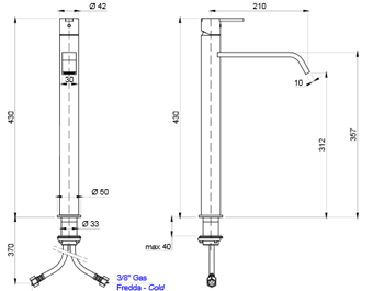 Antonio Lupi Bikappa Bathroom Taps