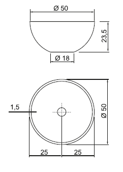 Antonio Lupi Urna Bathroom Basins