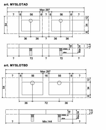 Antonio Lupi MySlot Bathroom Sinks