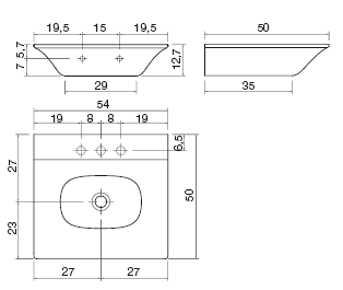 Antonio Lupi Ala Bathroom Basins
