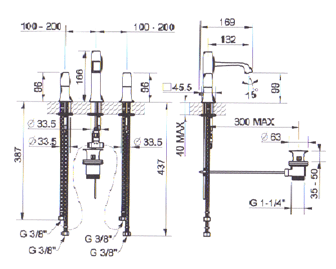 Gessi Mimi Bathroom Taps 