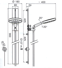 Zazzeri Moon Bathroom Showers