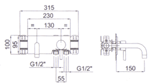 Fantini Nostromo Bathroom Taps