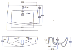 Althea Ceramica Oceano Bathroom Sinks