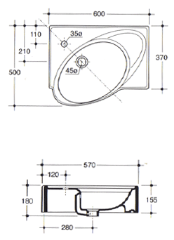 Master Ceramiche Angolo Bathroom Basins