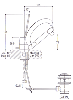 Ritmonio Paolo e Francesca Bathroom Taps