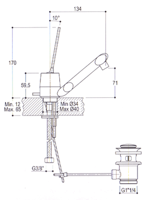 Ritmonio Paolo e Francesca Bathroom Taps