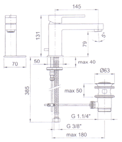 Fantini Plano Bathroom Taps
