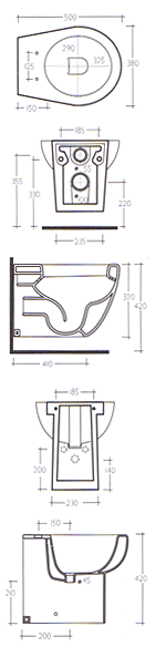 Ceramica Esedra Poing Bathroom Toilets