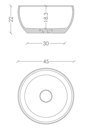 Regia Pouf Glass Basins