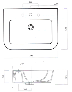 Pozzi Ginori Q3 Bathroom Basins