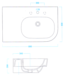 Pozzi Ginori Quinta Bathroom Basins