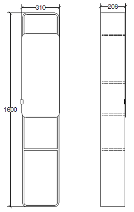 Lineabeta Bej Bathroom Cabinets