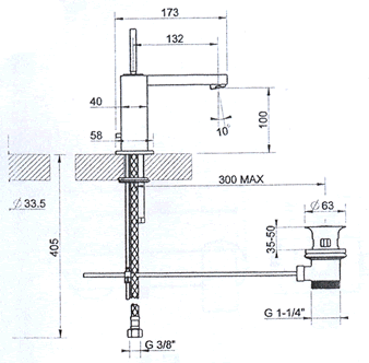 Gessi Rettangolo Bathroom Taps