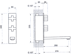 Gessi Rettangolo Bathroom Taps