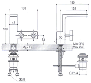 Ritmonio Waterblade Bathroom Taps