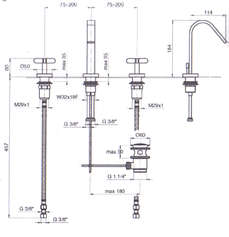 Fantini Riviera Bathroom Taps