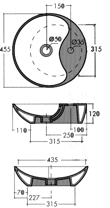 Scarabeo Shape Bathroom Basins