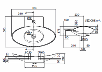 Scarabeo Zefiro Bathroom Sinks