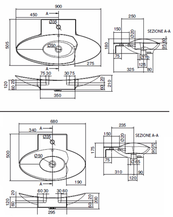 Scarabeo Zefiro Bathroom Sinks