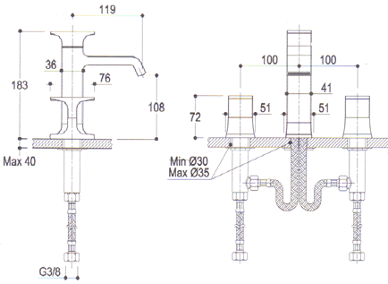 Ritmonio Typeface Bathroom Taps