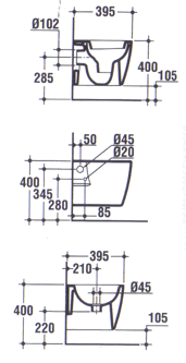 Ideal Standard Small+ Back to Wall Toilets