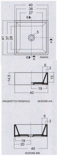 White Stone Tank 40 Bathroom Basins