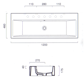 Catalano Verso 120 Bathroom Sinks 